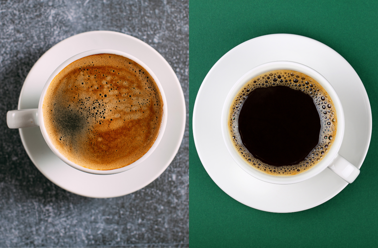 Americano and Black Coffee
