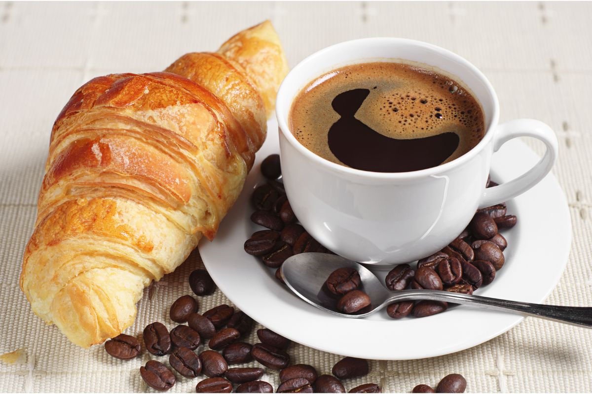 Coffee and croissant