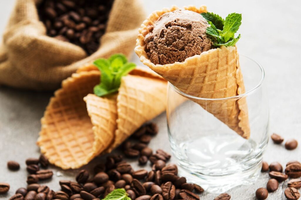 Coffee ice-cream